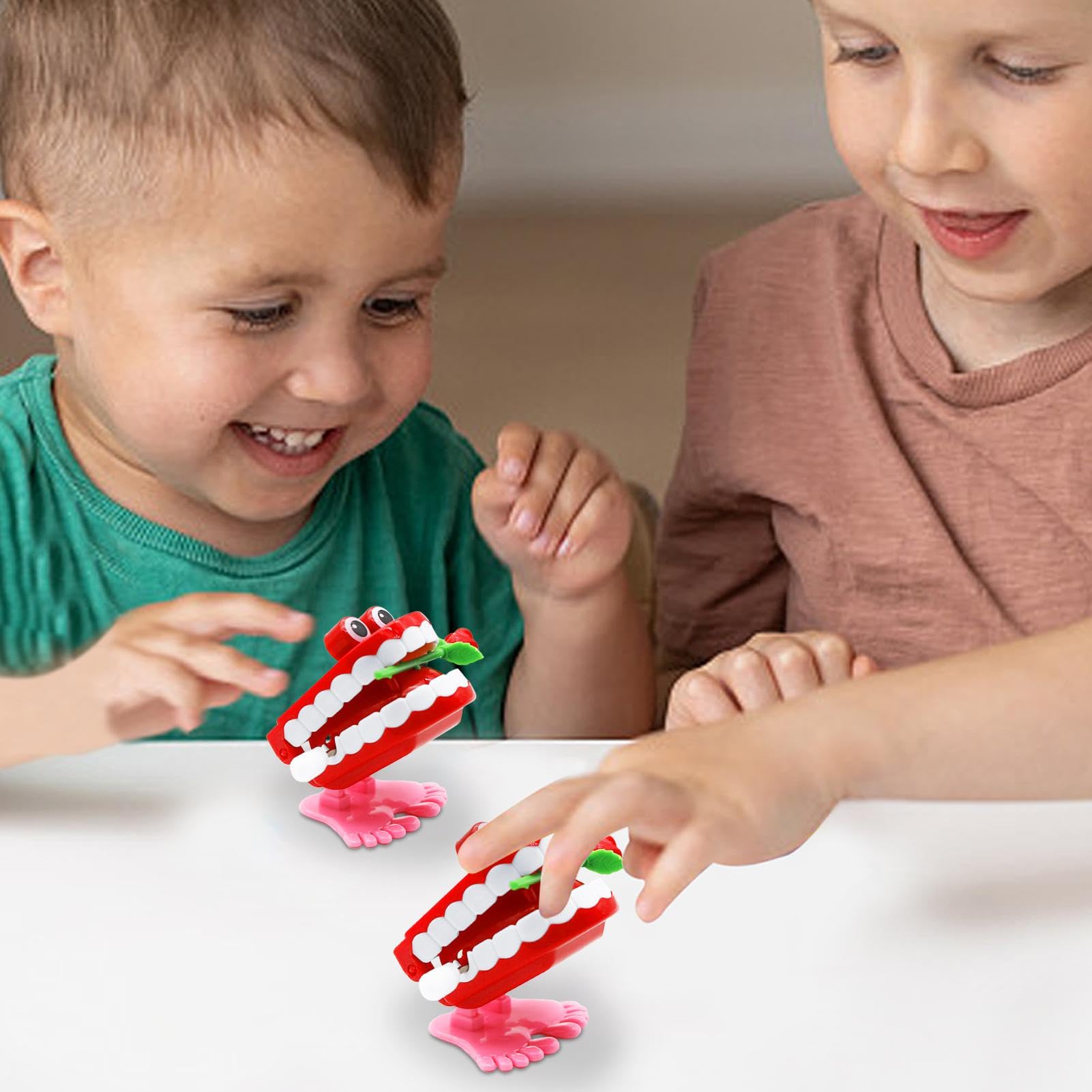 Jouet à Remonter Dents Claquantes – 3 Pièces, Mécanique Drôle, Gag, Pour Rire Et Décoration