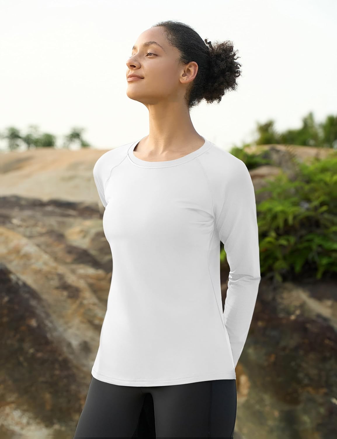 Cavva Thermal Shirts for Women Long Sleeve Lightweight Tops Base Layer Soft Fleece Crew Neck Underwear Cold Weather - Image 2