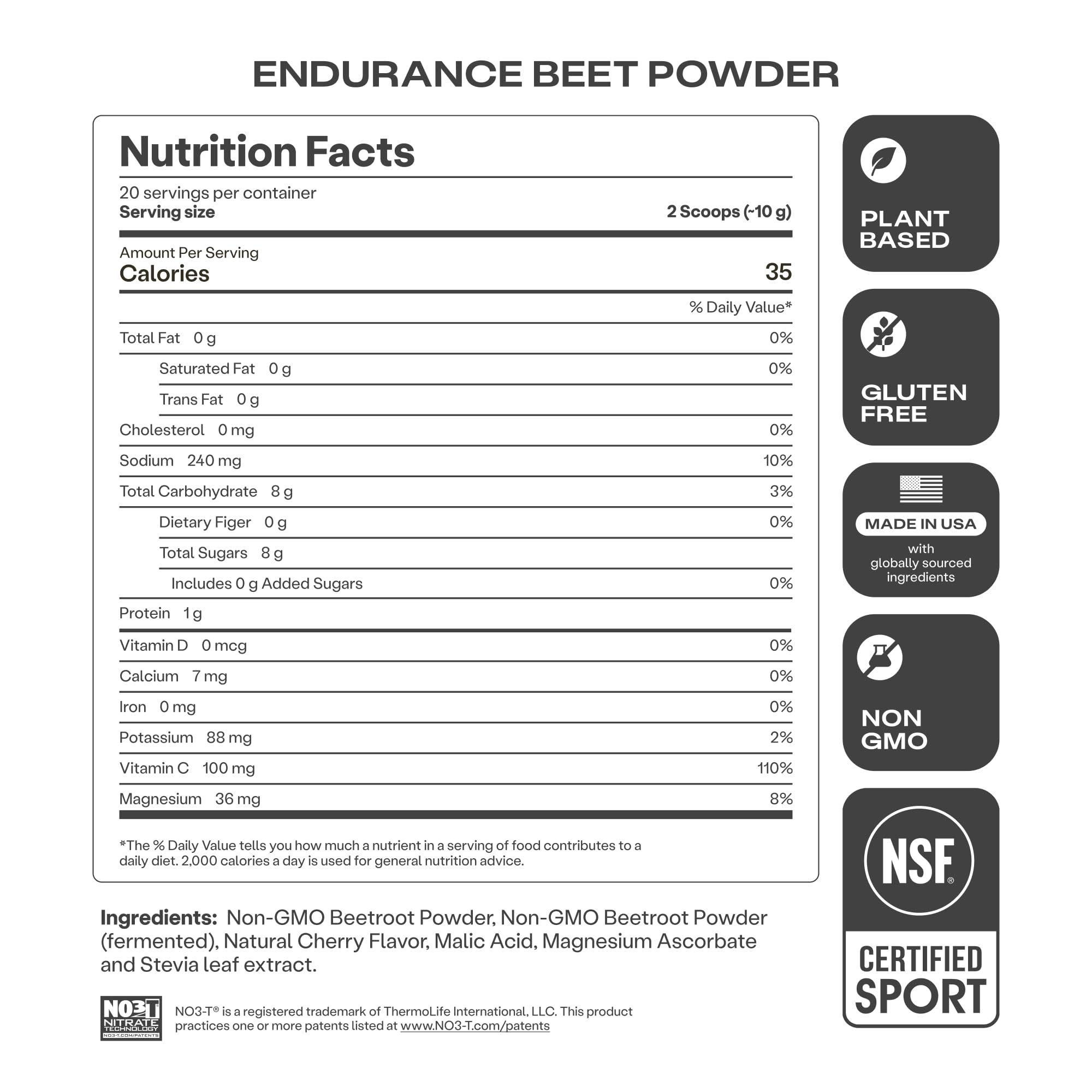 Humann Sport Endurance Beet Root Powder, Wild Cherry, 20 Serv — Amazon image 10