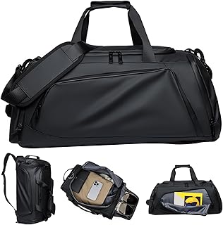 Gym Bag for Men Women Large Capacity Waterproof Duffle Bag Minimalist Duffel Bag with Shoe Compartment & Wet Pocket Zipper...
