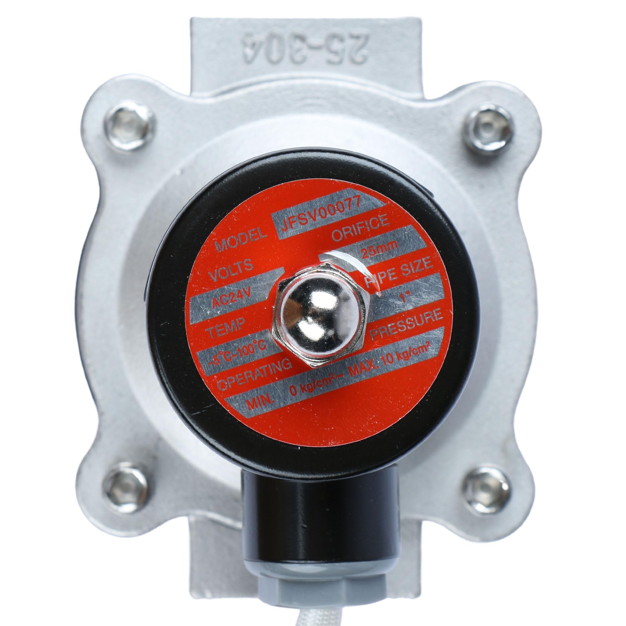 Válvula solenoide eléctrica de acero inoxidable de 24 V CA N.C. para combustible de agua de aire Viton de 1 pulgada
