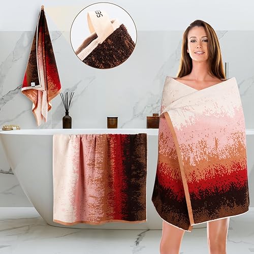 Vista 129 de SEMAXE - Juego de toallas de baño grises, 2 toallas de baño, 2 toallas de mano, 4 toallas faciales, toalla 100% algodón para baño, toalla suave