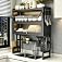 HQPMTGT Over The Sink Dish Drying Rack, Piano Lacquer, Thickened Steel Pipe, Over Sink Dish Drying Rack, Over Sink Rack, for 