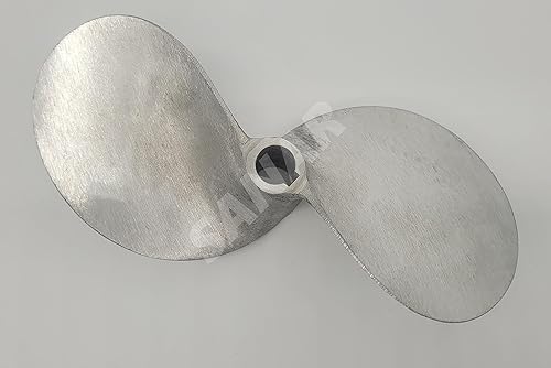 Miniatura 2 de SANAR Aluminum Propeller for Longtail Mud Motor Long Tail Boat - Keyed Tapered Shaft