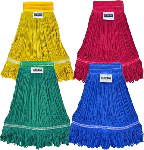 Miniatura 31 de Cabezal de trapeador de limpieza industrial húmedo de alta resistencia, repuesto de cabezal de trapeador de algodón perfecto, lavable de algodón