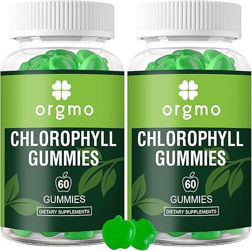 Gomitas de clorofila, sin azúcar con ACV sin filtrar y vitamina D, impulso energético, apoyo del sistema inmunológico y digestivo, desodorante