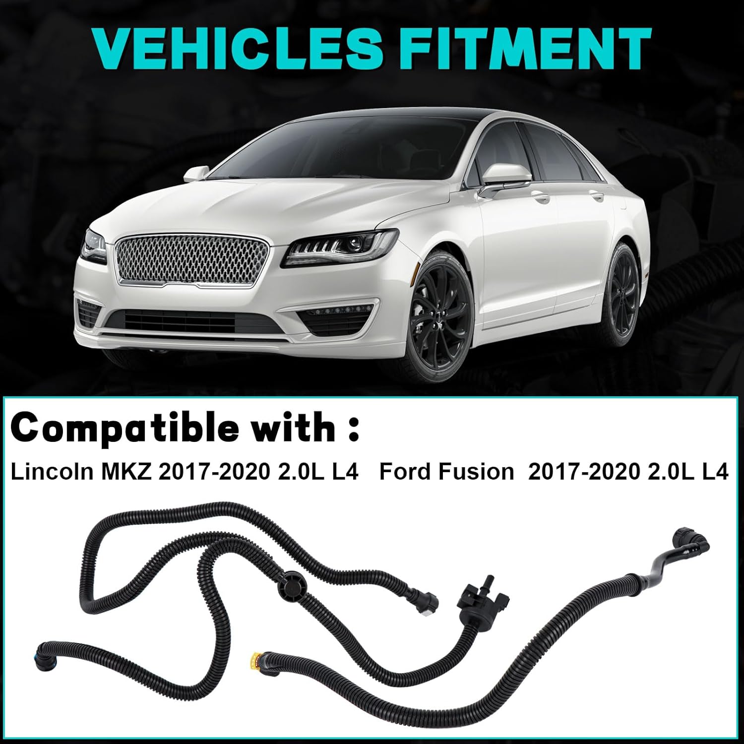 Vapor Canister Purge Valve Compatible with Lincoln MKZ/Ford Fusion 2017 2018 2019 2020 2.0L L4 Replaces HG9Z9D289B，K2G39D289A1E，K2G39D289AE ，K2GZ9D289AE