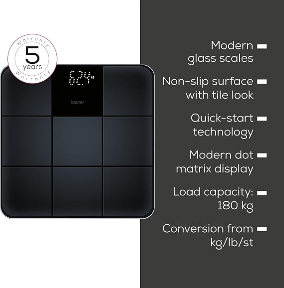 BEUrer Gs 225 Digital Bathroom Scale, White