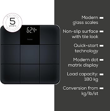 BEUrer Gs 225 Digital Bathroom Scale, White