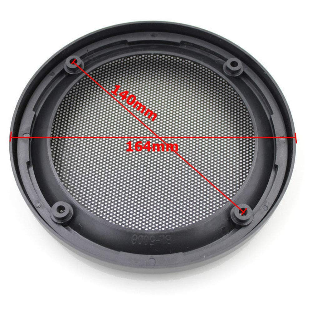 2X 5.5in. Black Speaker Coaxial Steel Mesh Grille Cover Woofer Mask Protection Frame