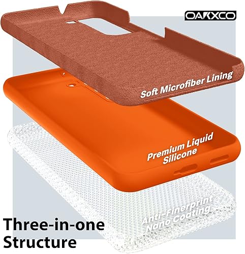 Miniatura 5 de oakxco Funda de silicona líquida para Samsung Galaxy S22, color sólido brillante fluorescente, bonita funda protectora delgada de goma suave TPU de