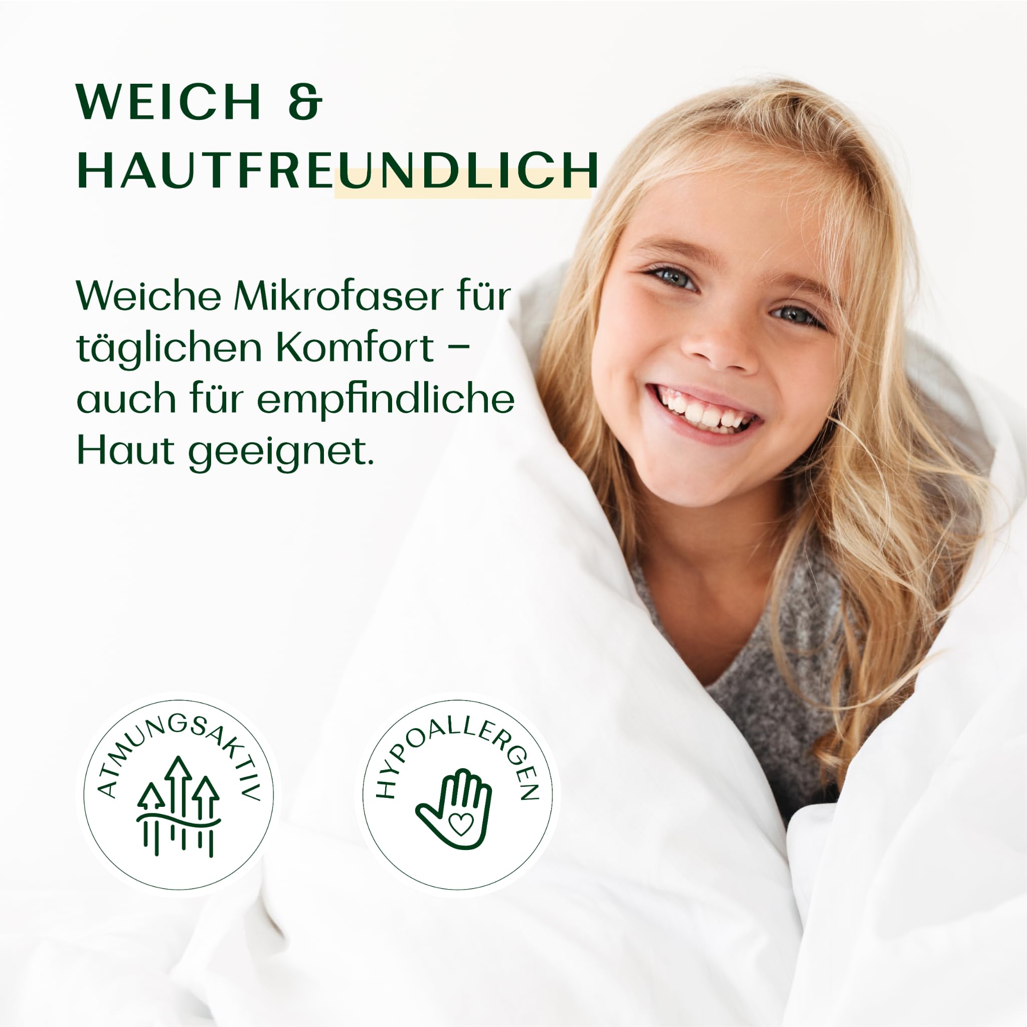 WENDRE Sommerdecke 240x260 cm – Extra Leichte 100 GSM, dünne Mikrofaser | Dünne Mikrofaser-Steppdecke für heiße Nächte, OEKO-TEX zertifiziert, allergikergeeignet, waschbar, Made in EU