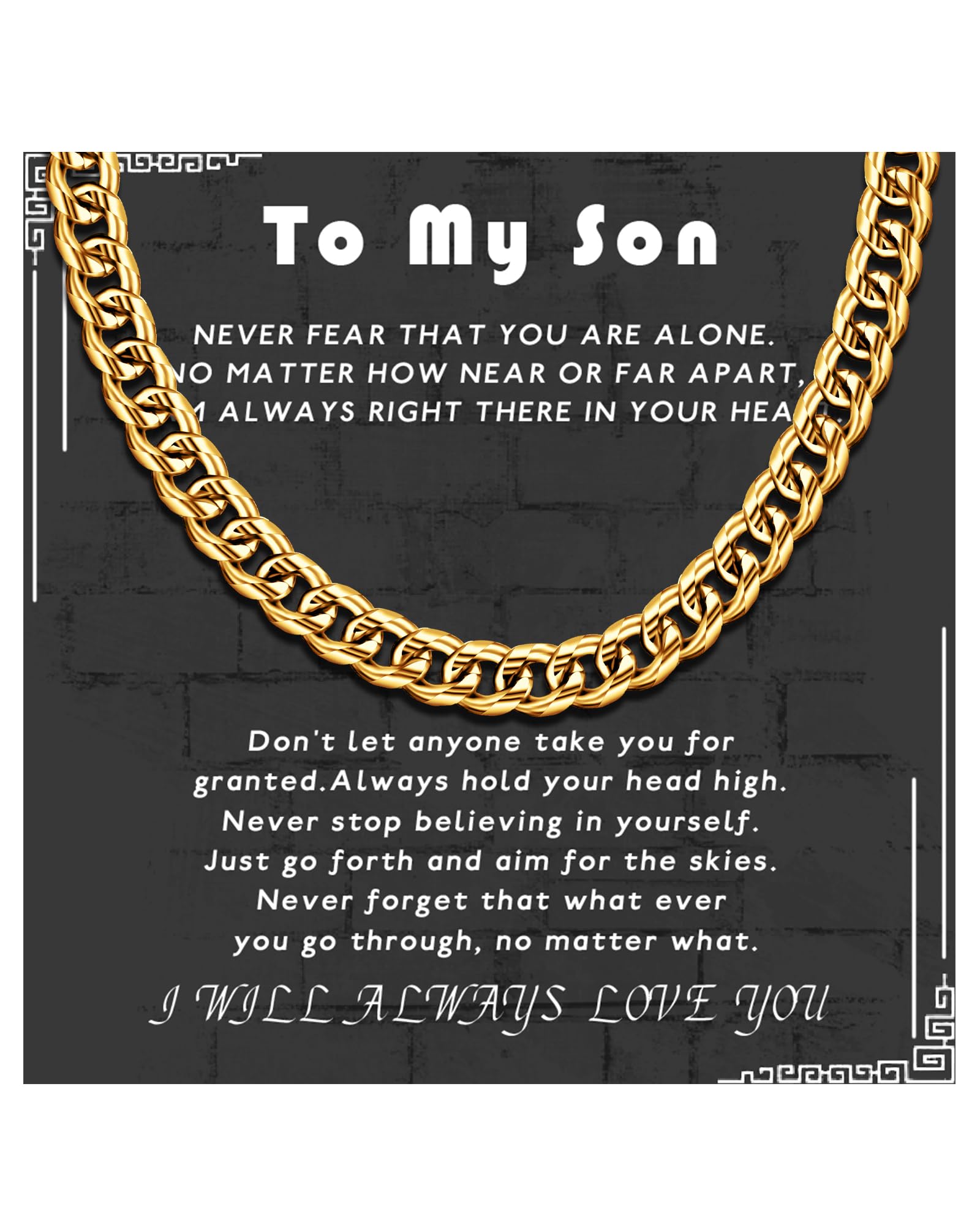VGWON Mens Necklace Gift for Man Son Grandson Birthday Anniversary Christmas Gifts for Him Nephew Brother for Valentine's Day Gift with Easter Basket Stuffers