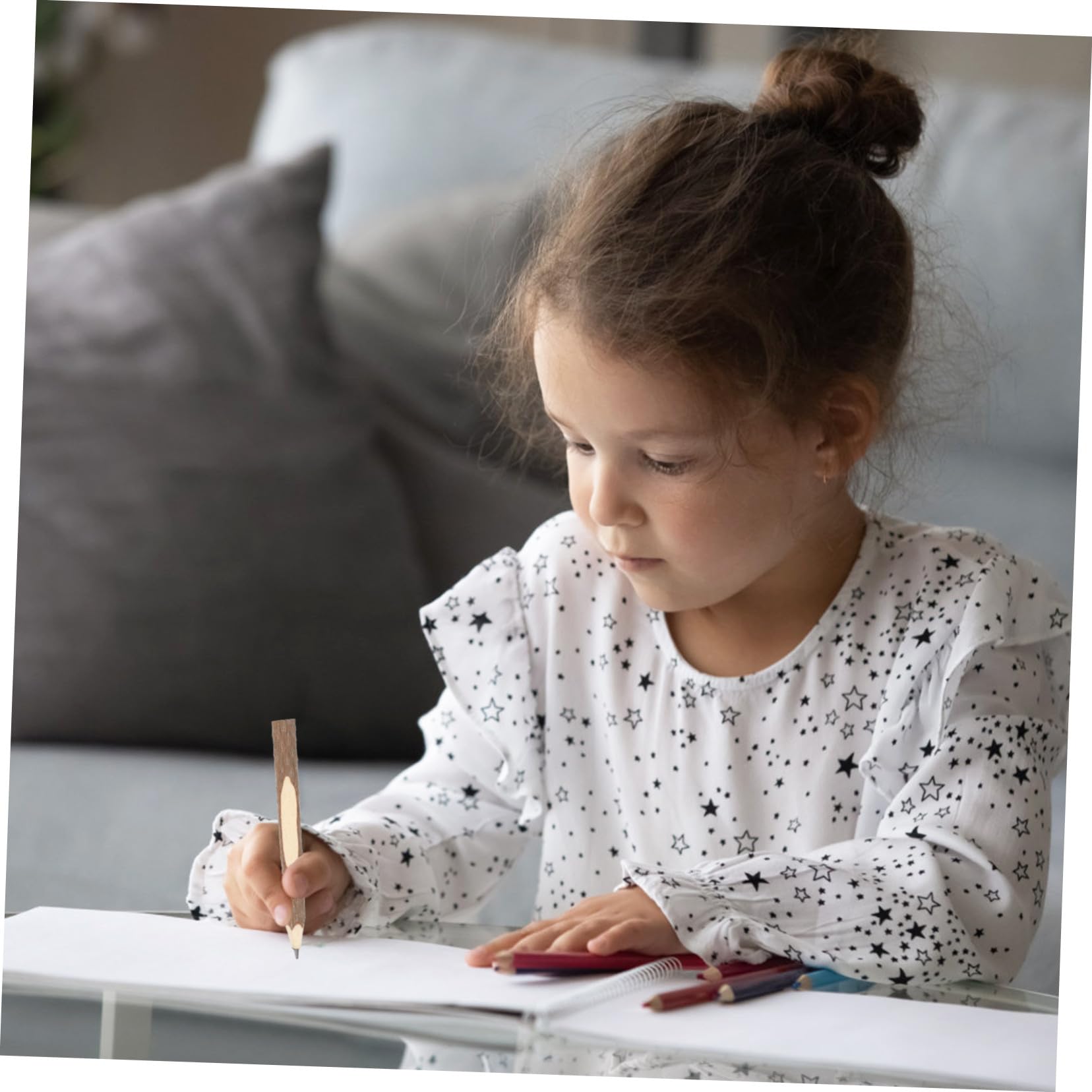 Veemoon 75 Pièces Crayons Naturelle Pencils Branche pour Garçon Fille Créatif Bois Écologique