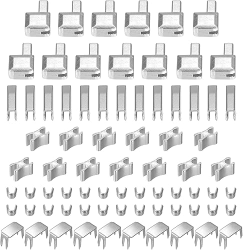 uxcell Kit de reparación de cremallera, 5 cierres de metal deslizantes, pasadores de inserción y tapones de parte superior inferior para reemplazar