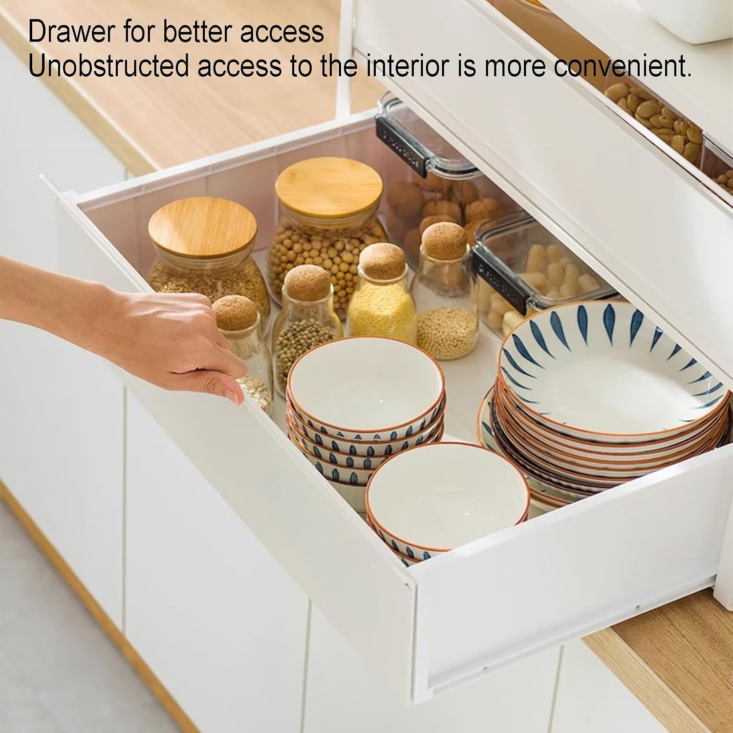 EMYJAY Pull-Out Home Organizers, 2 Tier Pull Out Cabinet Organizer Baskets Sliding Countertop Or Pantry Organization Storage (Color : White, Size : 40X40X44.8CM)
