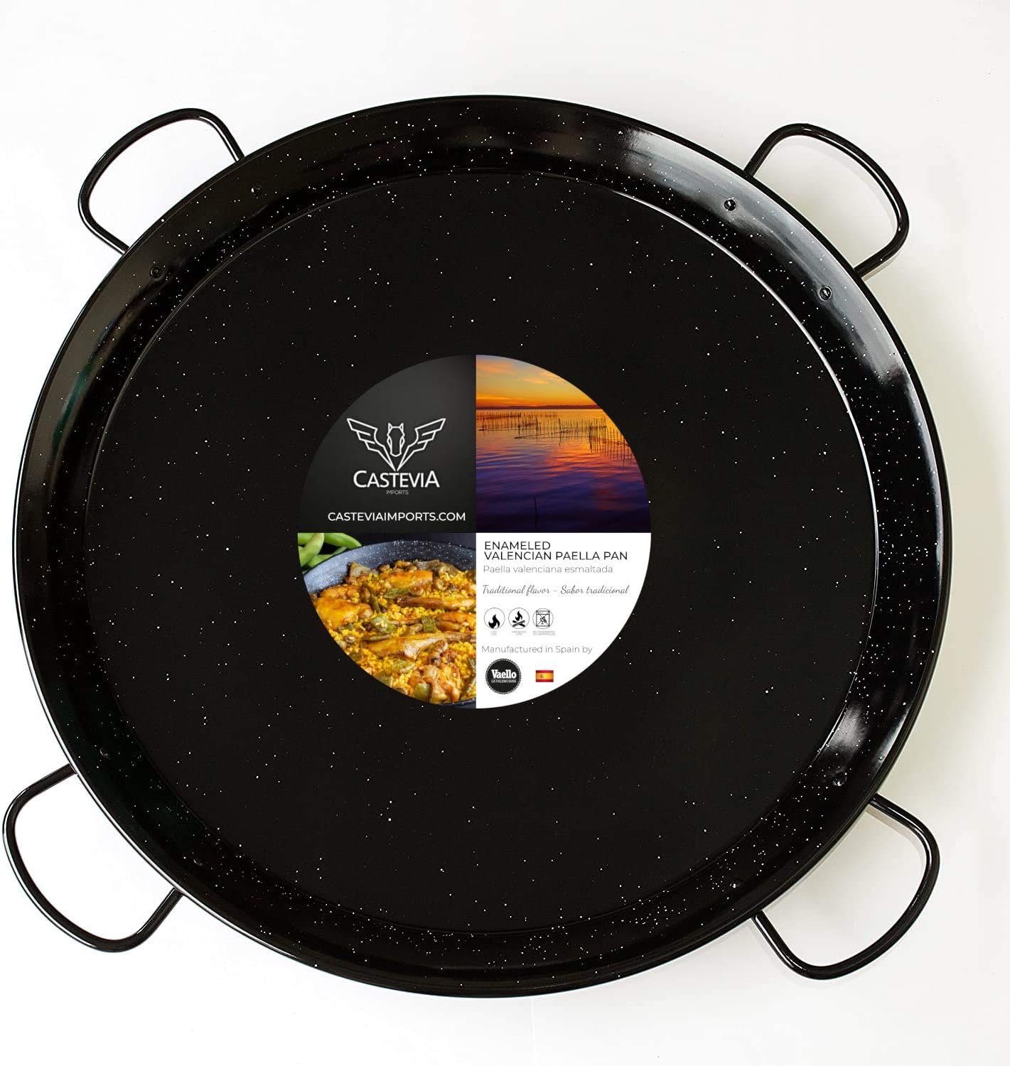 Vaello Paella-Pfanne 50 Cm - Traditionelle Stahlpfanne Für Authentische Paella