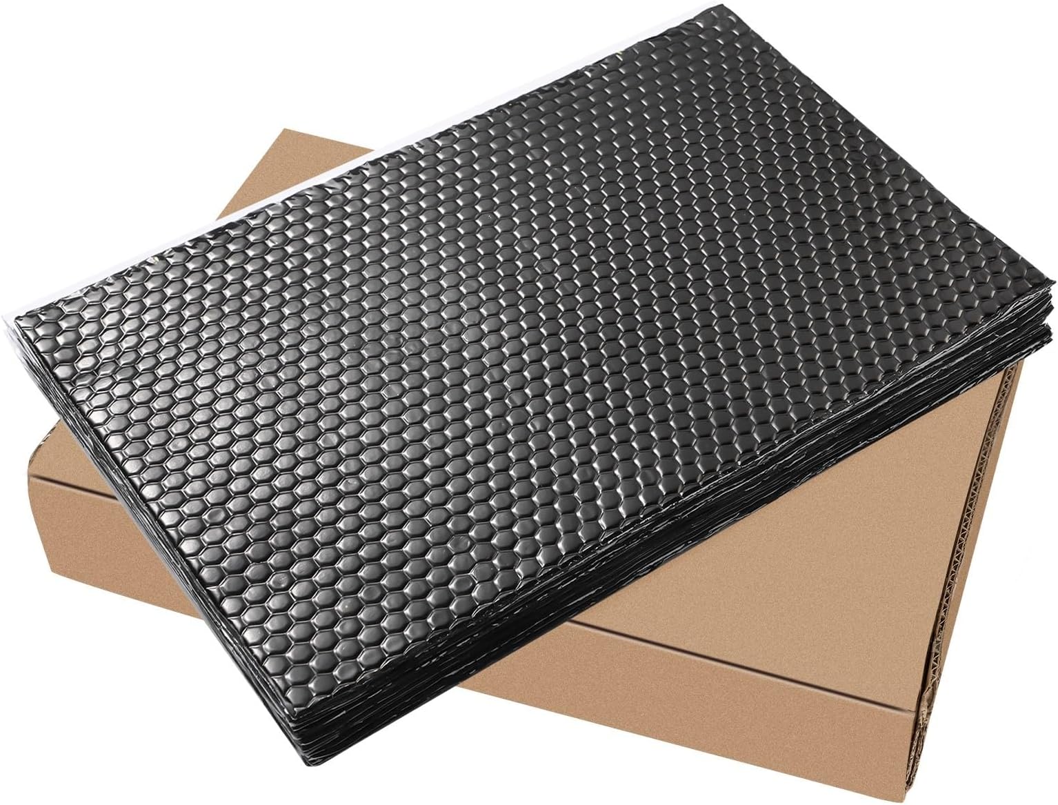 Putentfun Hex Sound Deadening Mat, 20 Sheets, 80 mil (2 mm), 20 sq.ft (1.8sq.m), Butyl Sound Deadener Mat, Car & Van Sound Proofing, Vibration Damping