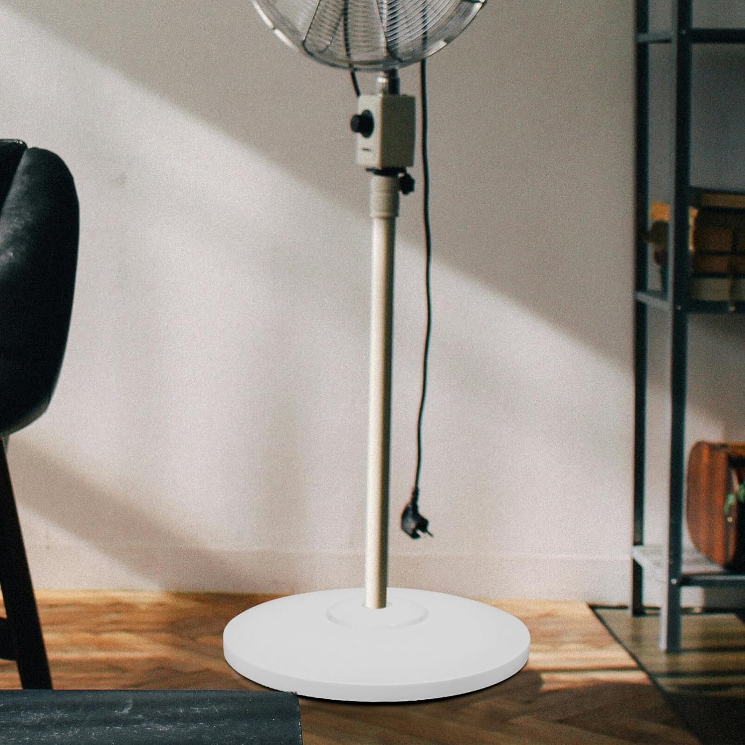 Luxshiny Heavy Duty Plastic Floor Fan Base Pedestal Fan Chassis Sturdy Support for Replacement Versatile Design for Use