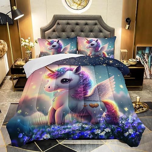 Miniatura 7 de Juego de edredón de flamenco, tamaño individual, estampado de hojas de palmera de coco, flamenco, tropical, para niños, niñas, niños y adultos, con