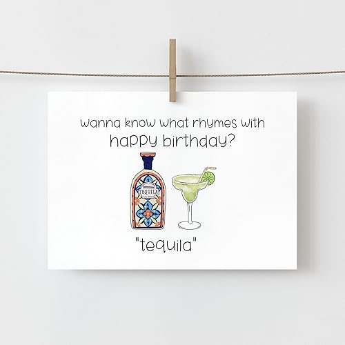 Miniatura 6 de Funny Happy Birthday Card For Men & Women. Punny Joke Alcohol Birthday Card. Liquor, Tequila, Margarita Birthday Card For Drinkers. Best Friend