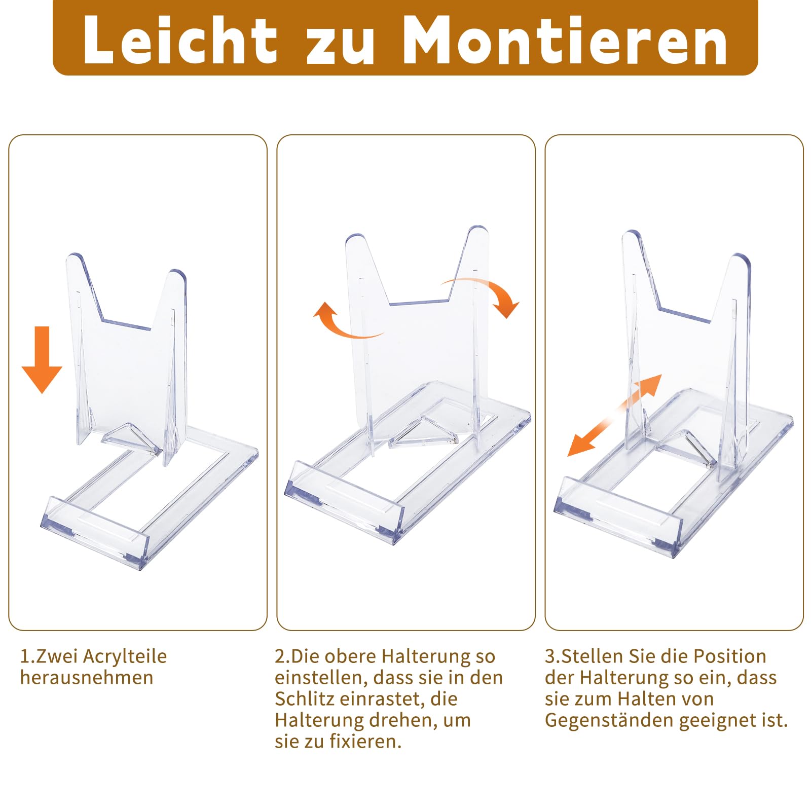 ZORESCOLEO Lot de 10 présentoirs transparents en acrylique pour géodes, pierres minérales, fossiles