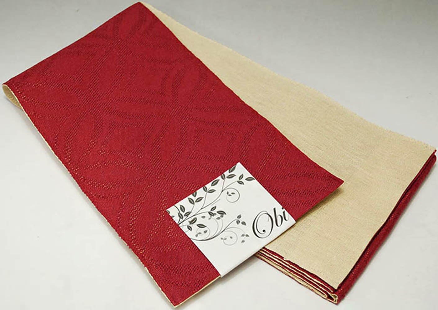 帯3508 ○高級 正絹 塩瀬 ろうけつ染め 名古屋仕立て 名古屋帯 大華文