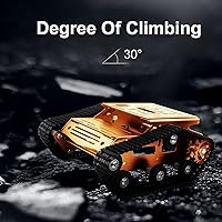 Vista 5 de Kit de chasis de tanque de coche robot inteligente XiaoR Geek de aleación de aluminio con plataforma grande con motores 2WD para uno/Raspberry Pi