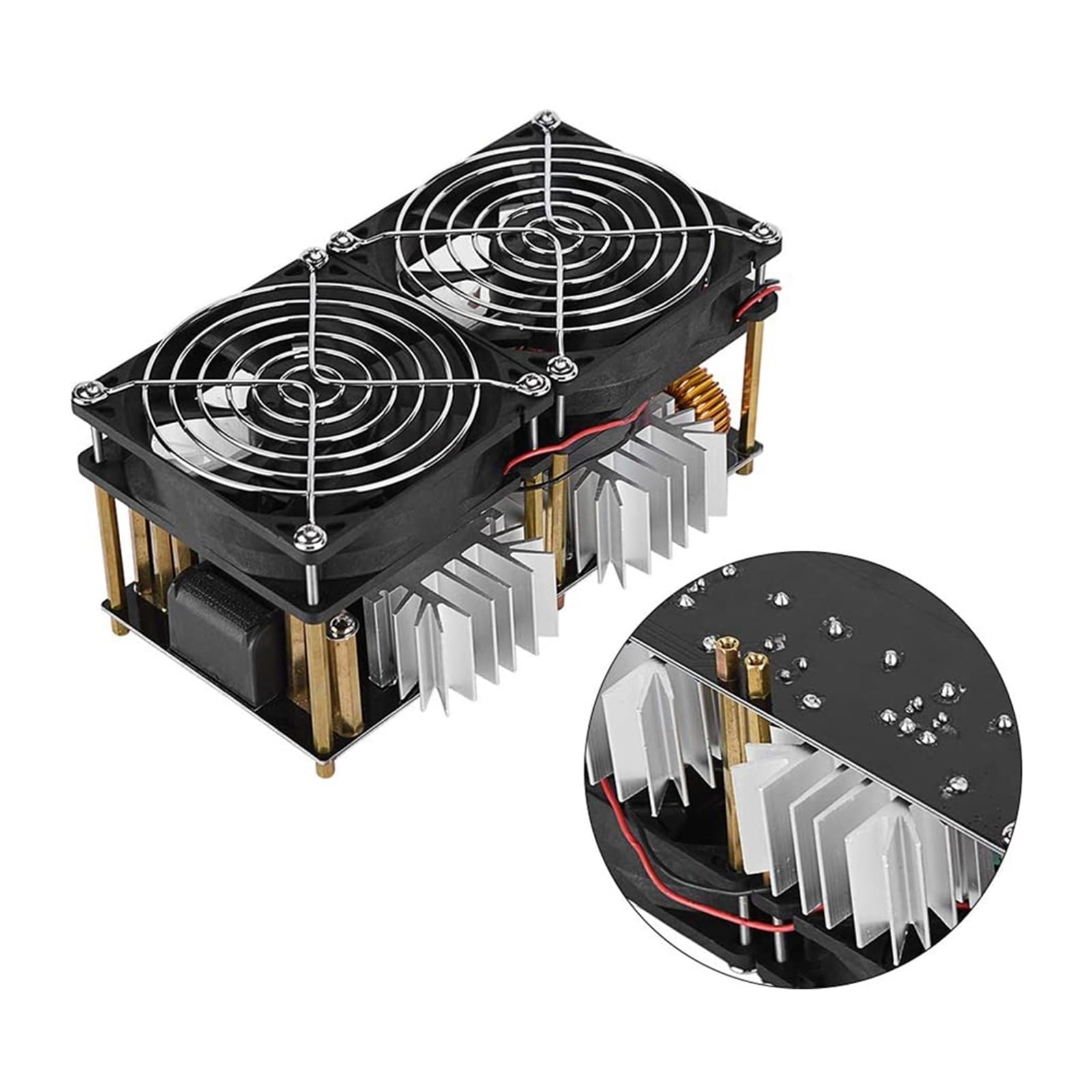 Nagrzewnica indukcyjna, 40A 12 V-48 V 1800 W ZVS moduł płyty nagrzewania indukcyjnego Flyback sterownik podgrzewacz DIY moduł nagrzewania indukcyjnego wysokiej częstotliwości