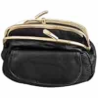 Amazon.com: Dual Clasp Leather Coin Purse, Geunine Leather
