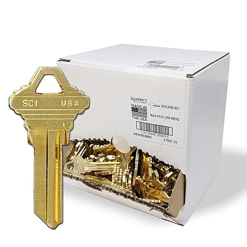 SUMMIT DOORWARE Schlage Key Blanks in Premium Brass | Uncut