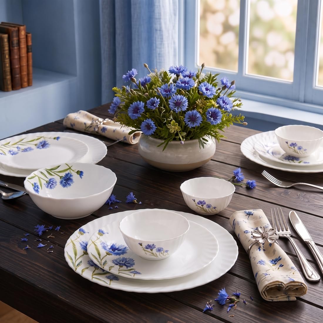 La Opala Floral Fountain Dinner Set - 35 Pcs -1