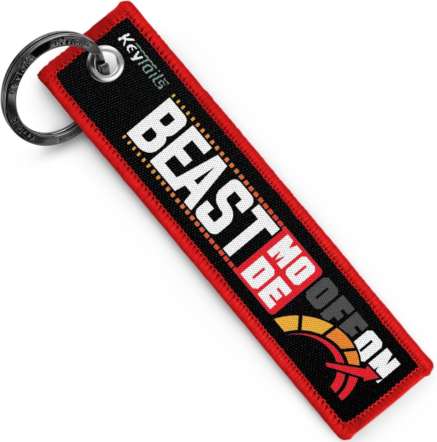 KEYTAILS Keychains Premium Quality Key Tag for Fitness, Workout, Gamer, Military, Tactical, EDC, Gifts [Beast Mode ON]