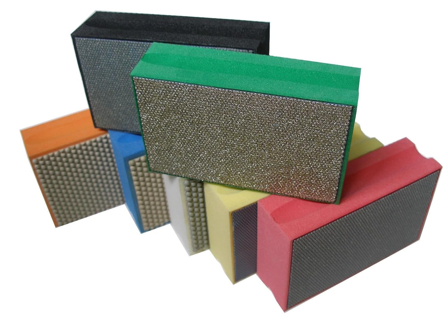 Diamond Hand Polishing Pads 15 PCS Granite Marble Concrete Glass Stone Edge