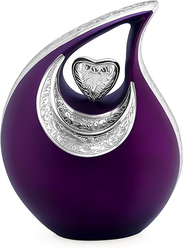 Miniatura 71 de Urna de corazón de lágrima dorada blanca para cenizas humanas Urnas de cremación para cenizas adultas Urna de ceniza funeraria para hombres