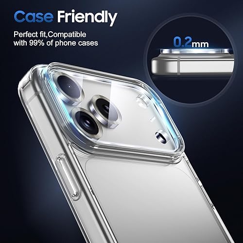 Miniatura 557 de UniqueMe [Paquete de 3 protectores de lente de cámara compatibles con iPhone 14 Pro Max/iPhone 14 Pro, vidrio templado, [compatible con fundas]