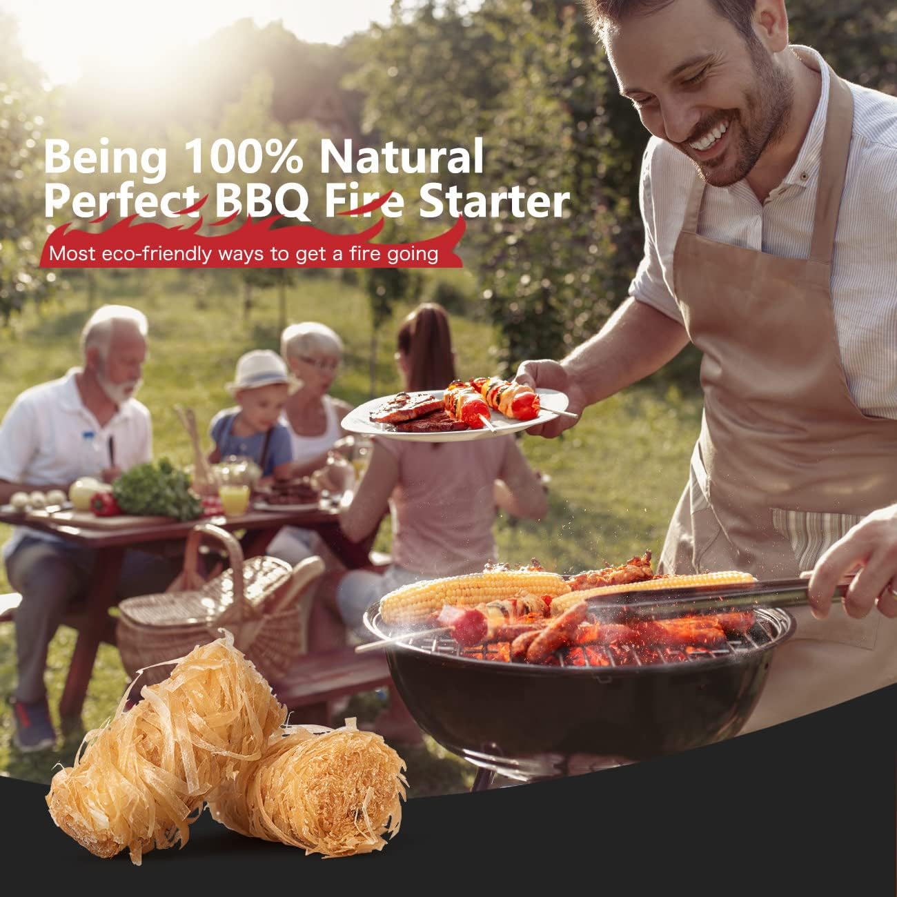 CENVILLAGE 50 Pcs Fire Starter, Firestarter for Campfires, Charcoal Starter for Charcoal Grill, BBQ, Pizza Oven, Chimney, Fireplace, Wood Pellet Stove, Fire Pit, Waterproof and Odorless : Patio, Lawn & Garden