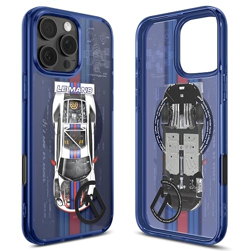 Spigen Ultra Hybrid T MagFit Back Cover Case for iPhone 16 Pro, c11 Collection, MagSafe Compatible, Camera Control Covered, 3D Effect with Hexa-Layer Print - Polycarbonate + TPU | Le Mans