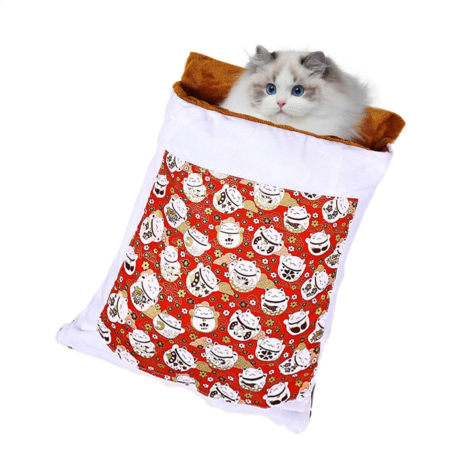 Sac de couchage chaud pour chat lavable et douillet