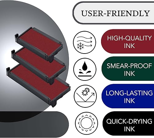 Miniatura 4 de Promot P4-2258, Trodat 4913 - Almohadilla de tinta de repuesto para sello autoentintado, repuesto de almohadilla de tinta de impresión de color,