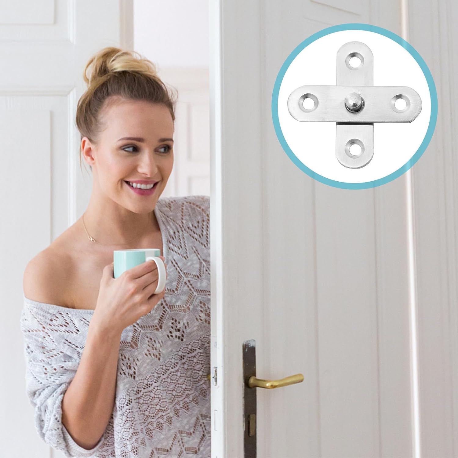 Stainless Steel Hidden Pivot Hinge Xmas 6pcs Rotating Door Hinges