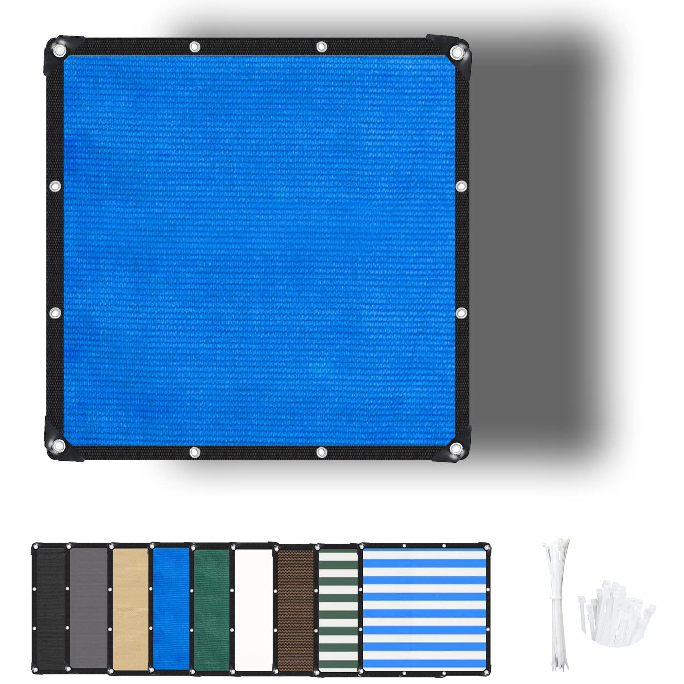 ZHhan Garden Sun Screen Fabric Shade Net Outdoor Fence Netting Screening, Backyard, Patio, Balcony, Includes Cable Ties 8 Days Delivered 9 Colors 195 Sizes — image 1