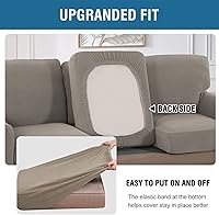 Vista 5 de H.VERSAILTEX Multi-Pieces Sofa Covers Stretch Couch Covers Form Fitted Seats and Back Cushions Covers