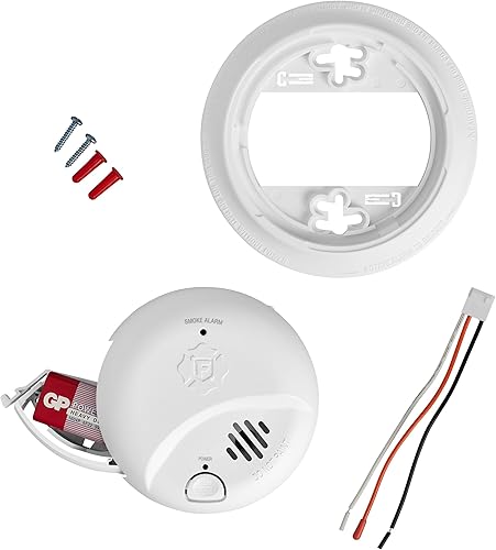 Miniatura 6 de First Alert SMI100-AC, alarma de humo de interconexión de cable duro con batería de respaldo, paquete de 3