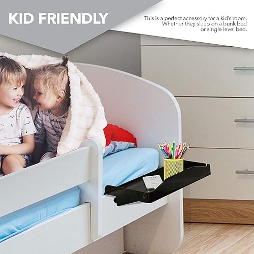 Miniatura 6 de Modern Innovations - Estante de cabecera para cama, dormitorio universitario, estante/organizador de cama para litera superior, bandeja de mesita de