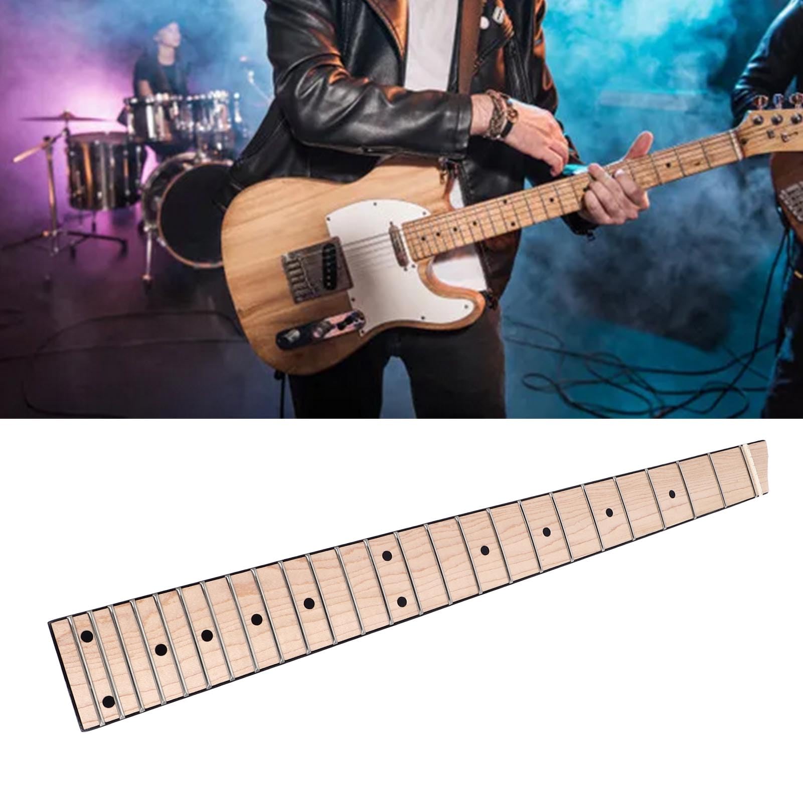 25 Frets Headless Chitarra Elettrica Collo Senza Testa, Tastiera Senza Testa, Legno di Acero Senza Testa Chitarra Elettrica Collo 6 Corde Chitar