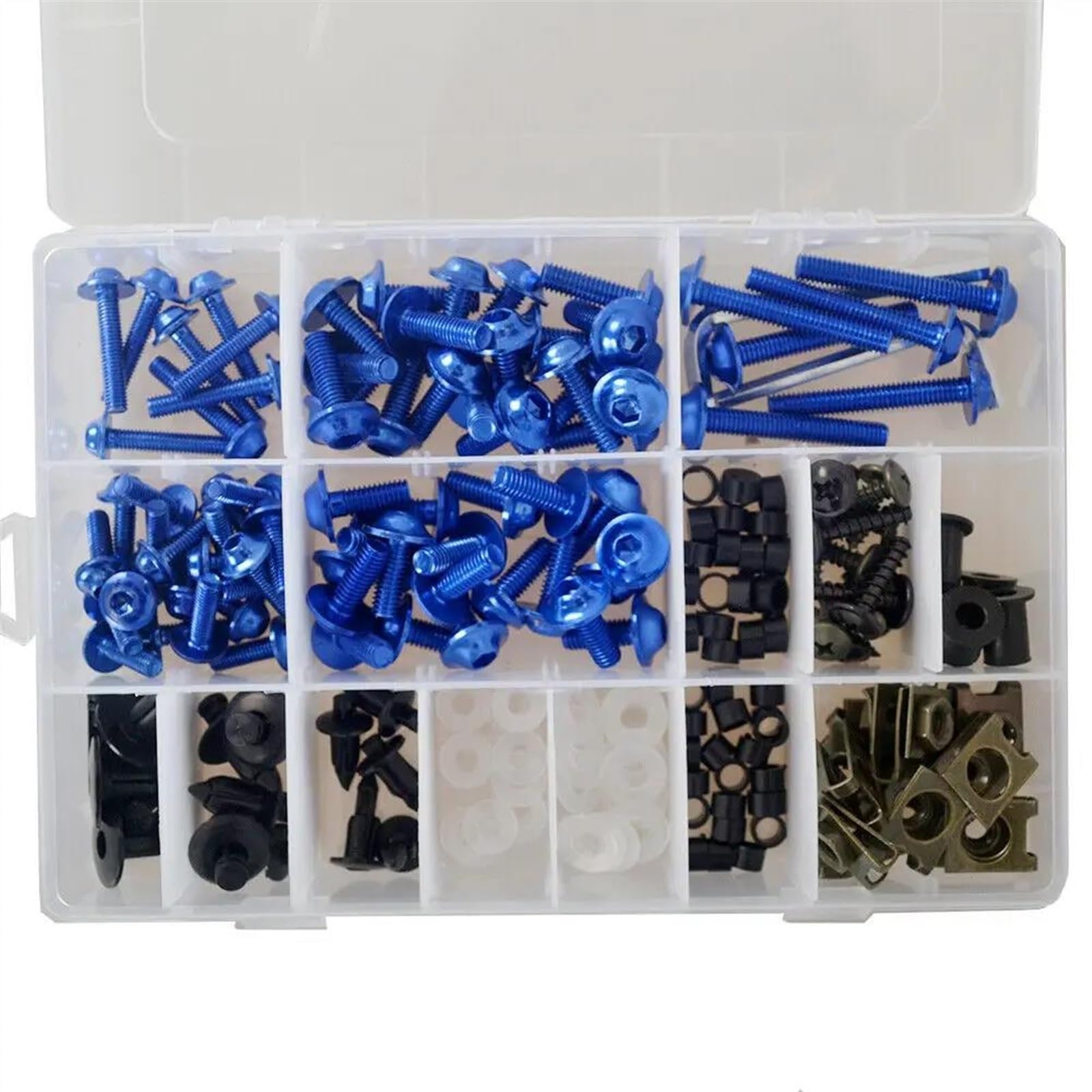 Motorcycle Fairing Screws Kit Body Nut Replacement For Ducati 848 EVO 1098 1198 1098S 1098R 1198S 2007-2013 200x CNC Alloy(Blu)