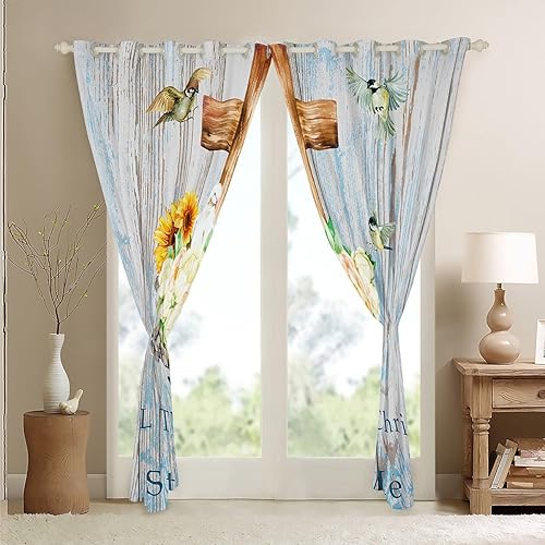 Miniatura 4 de Cortinas de Acción de Gracias con tema cruzado para cristianos devotos, niños con espíritu puro, flores blancas opacas para adultos santos, paloma