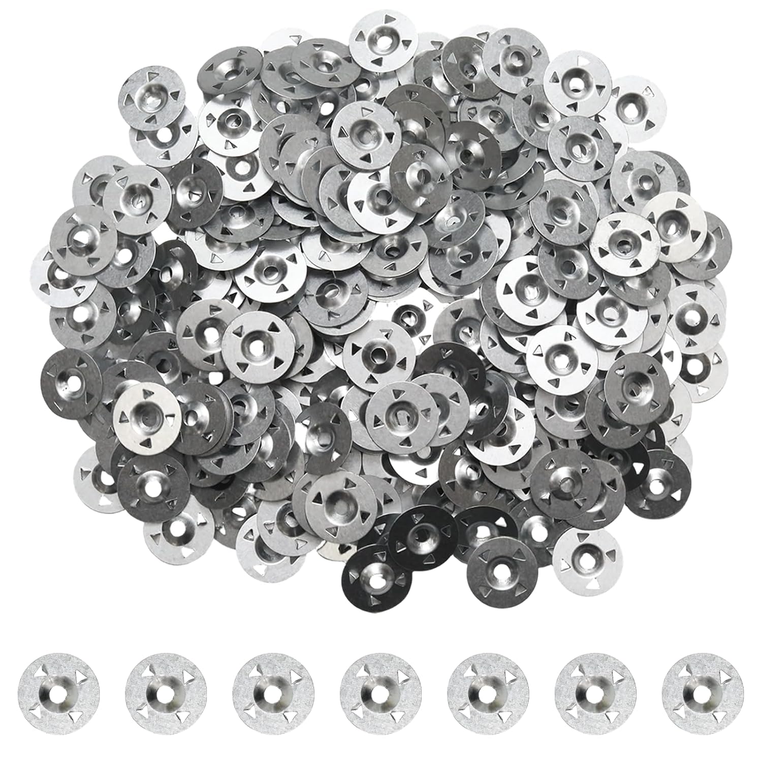 600 Pcs Foam Board Fasteners Washers for Foam Board Panels 300 Pcs 1-1/8 Inch Metal Washer Galvanized Steel and 300 Pcs Screws for Fixing Fastening Installation