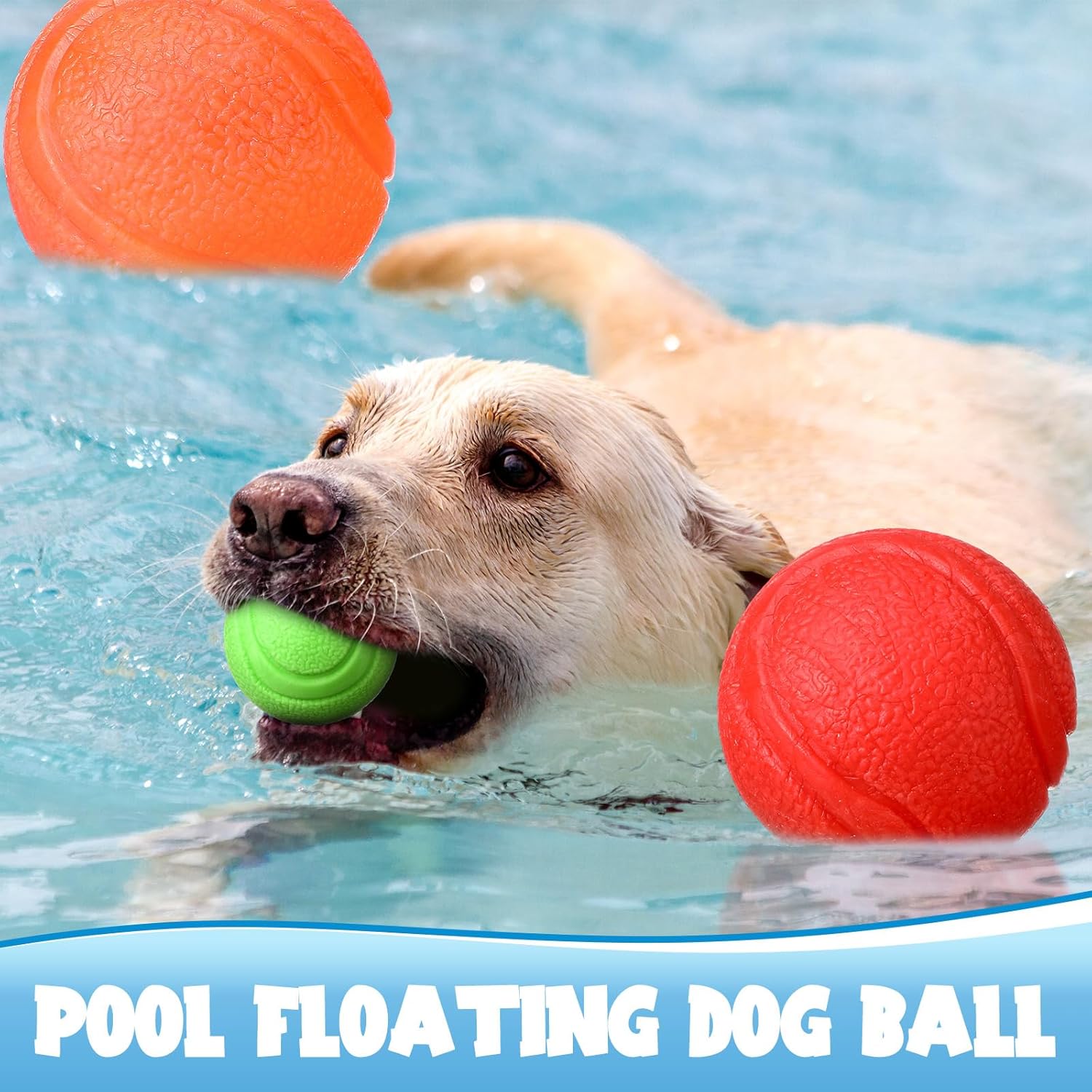 Jenaai 20 Pcs Indestructible Dog Toy Balls for Aggressive Chewers Chew Resistant Solid Rubber Bouncy Ball for Teeth Cleaning,2.36 inches/ 6cm Diameter